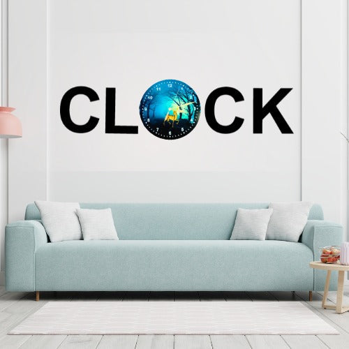 3d Wooden Alphabetic Clock With Esthetic Dial | Best Quality Alphabetic Design Clock For Home Decor | Home Decor Clock 30 Inch