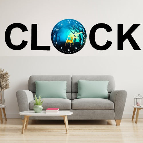 3d Wooden Alphabetic Clock With Esthetic Dial | Best Quality Alphabetic Design Clock For Home Decor | Home Decor Clock 30 Inch
