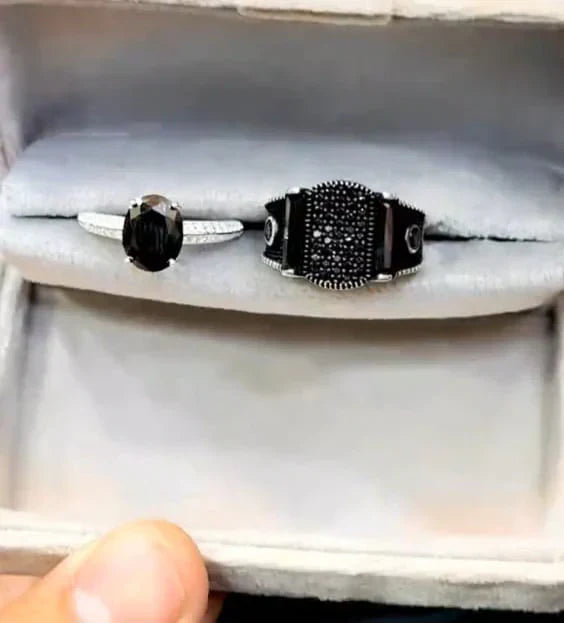 Couple Turkish Ring Both Rings Adjustable With Gift Packing