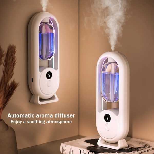 Rechargeable 5-mode Aromatic Diffuser – Timed Essential Oil Air Freshener For Bedroom, Living Room & Bathroom 50ml